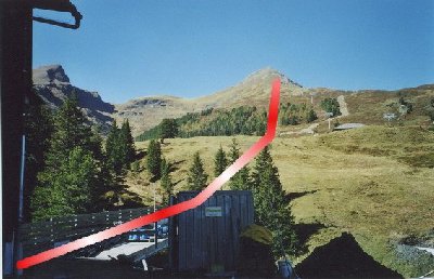 Hier sieht man die alte Trasse und die neue Trasse.