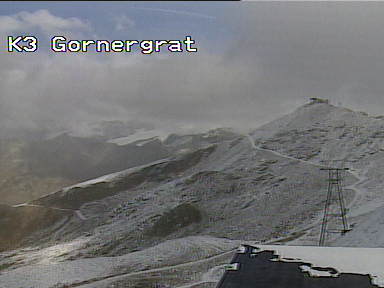 Blick vom Gornergrat Richtung Hohtälli mit  neuer Piste Nr 44 Hohtälli