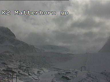 Blick Richtung Gletscher mit Piste Gandegg und SL Gandegg