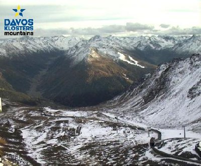 Parsenn Dorftälipiste und Jakobshorn auf anderen Talseite