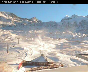in Cervinia am Plan Maison schneit man auch