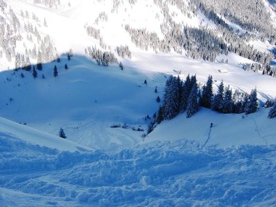 Einfahrt in den Mördersteilhang Rauhkopf-Nord! Echt eine Schau...