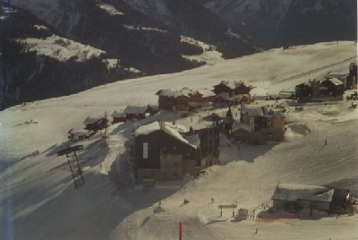 Blick von der Bergstation der 4KSB Heimatt auf die Fiescheralp