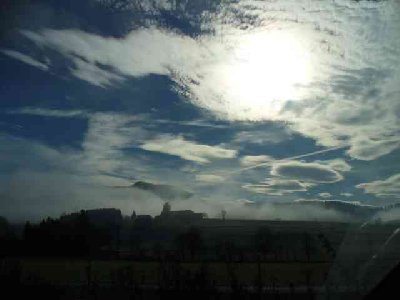 auf der Fahrt durch das Chiemgau  A8 München  Salzburg