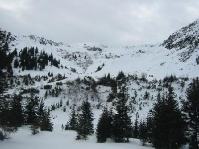 Wieseletour, unterer Teil von der Strasse Lech-Zuers aus, am 2.12 noch vor den Schneefällen