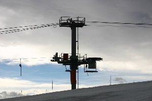 Höhenverstellbare Umlenkstation des SL Hunerkogel