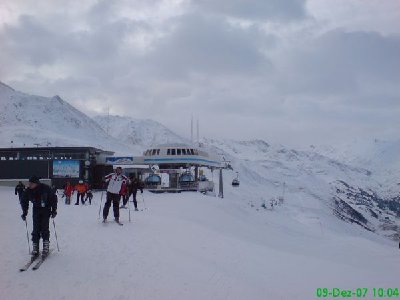 Top Express - die Station in Hochgurgl. Hier ist auch der Antrieb der Bahn und die Garagierung.
