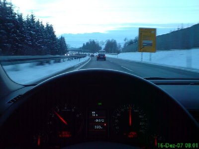Kurz vor Oberstdorf bei -9,5 C. am Morgen
