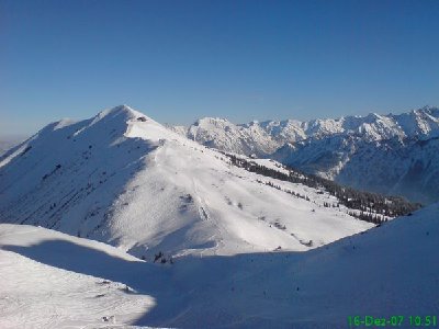 Blick von der Kanzelwand Richtung Fellhorn