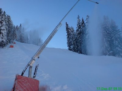 auch in Balderschwang liefen die Kanonen und Lanzen trotz traumhafter Schneemengen auf Hochtouren