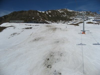 Piste 2 wurde schon gewaltig braun