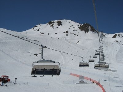Viderjochbahn I - vorne an dem Berg ging die Abfahrt im ersten Bild runter