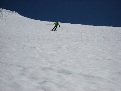 Hier war der Schnee auch noch um die Mittagszeit gut