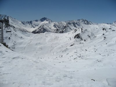 Firnabfahrt neben der Visnitzbahn