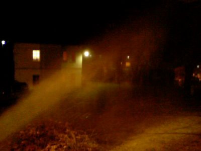 Man sieht auf der Wiese schon eine leichte Schneeschicht