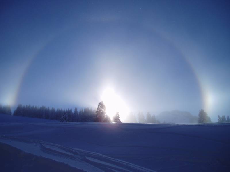 Sehr schöne Lichtspiele am Ideallift
