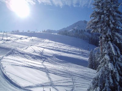 Nochmal ein Blick zurück zum Gipfellift, bevor es in Richtung...