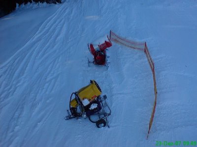 ohne Schneekanonen würde es in Ofterschwang wohl nicht gehen - das Skigebiet liegt sehr niedrig
