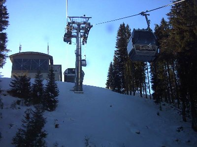 Bergstation der neu gebauten Hausbergbahn