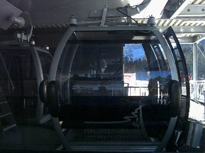 Bergstation der neu gebauten Hausbergbahn