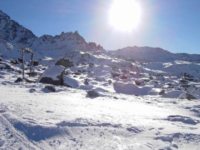 Ankunft des besagten Skiliftes.