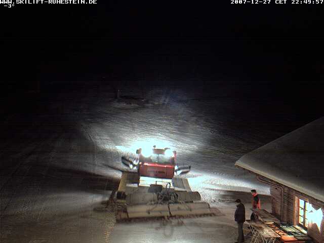 Pisten Preparation am Ruhestein mit einem Pistenbully 200