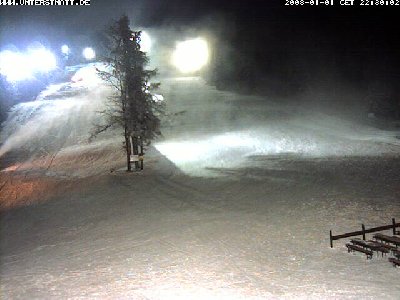 Beschneiung der Pisten an der Unterstmatt