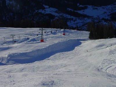 Blick auf piste vom matten