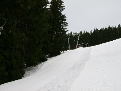 Endstück, dahinter der Gipfellift