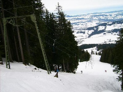Blick von ganz oben aufs Kammeregg-Gebiet