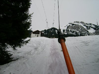 letztes Stück des ca. 1.500 m langen Schleppers