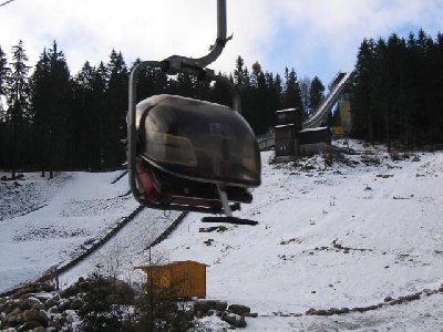 Nordbahn und Skisprungschanze in der Nähe der Talstation