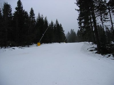 Ab der Mitte wird es etwas breiter und langsam auch wieder steiler