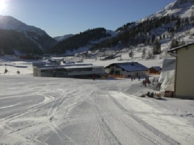 Piste zur Plattenkarbahn morgens