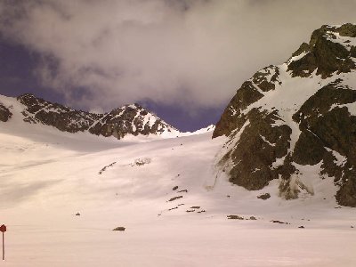 8. Juni 2007 Daunscharte mit Felsausaperung