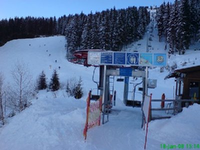 Nun ging es erst mal mit richtig Speed die Piste zur DSB Ebenwald hinab... :-)