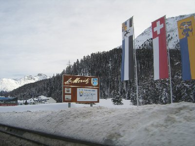 Einfahrt St. Moritz