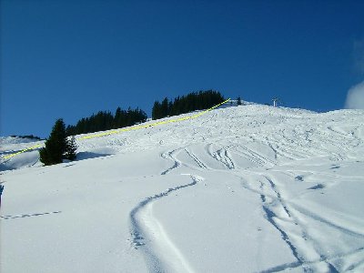 Trasse Weissachlift mit Nachfolger 6KSB Kummereralmbahn rechts