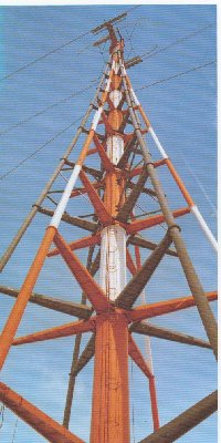 Umbau/Verstärkung/Erhöhung der großen Stütze in Sektion 2 (1981). Die braunen Teile waren neu.<br />Quelle: Prospekt Waagner-Biro