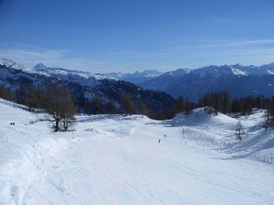 Die Piste les Rousses ist eine lange, ausgesprochen reizvolle Genussabfahrt durch herrlich romantische lichte Lärchenwälder