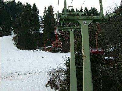 Roter Kringel - hier endete der Ganslernlift