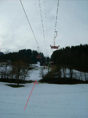 Neben der DSB Streifalm I verlief der SL Ganslern bis zum Waldrand