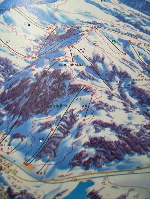 Alte Karte mit den LSAP-Liften