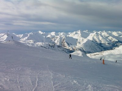 Schon wieder im Belleville-Tal: Blick auf die Südseite im Abendlicht