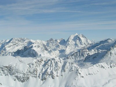 Gipfelblick Mont Vallon zum Dritten: Aiguille du Fruit