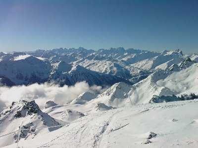 Blick Richtung Italien ebenfalls vom Gipfel der Cime de Caron