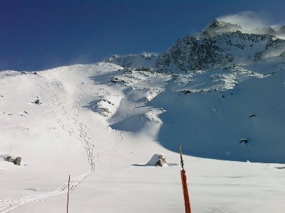 Auch die Spuren der Vortage sind noch leicht zu erkennen