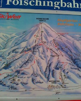 Alter Pistenplan an der Bergstation der 8KSB Foischingbahn