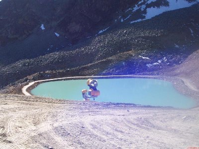 Speicherteich - mit T60 im Vordergrund.