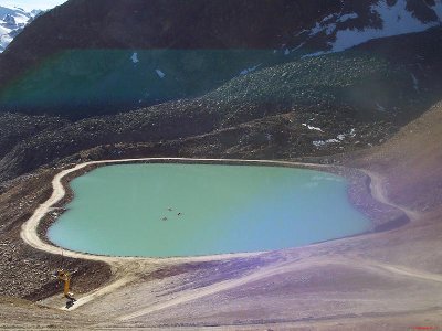 Der Speicherteich - schon voll gefüllt.